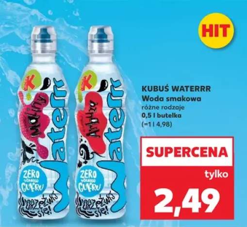 Woda smakowa Kubuś Waterrr Malina