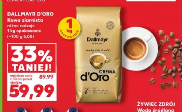 Kawa ziarnista Dallmayr d'Oro