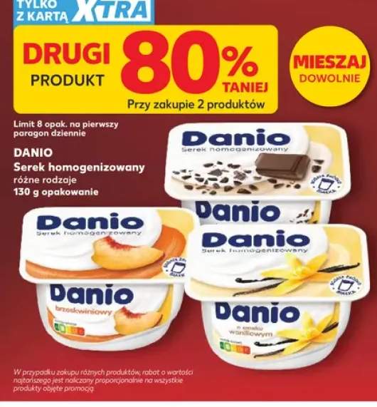 Serek homogenizowany truskawkowy Danio