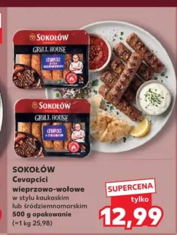 Cevapcici wieprzowo-wołowe w stylu śródziemnomorskim Sokołów Grill House +1 wariant