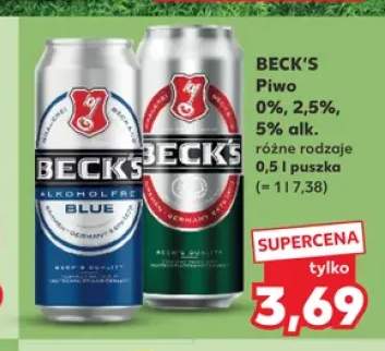 Piwo bezalkoholowe Beck's Blue 0% +2 warianty