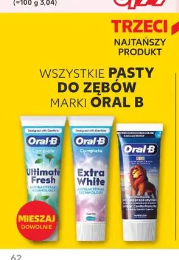 Pasta do zębów Oral-B Complete Ultimate Fresh +2 warianty