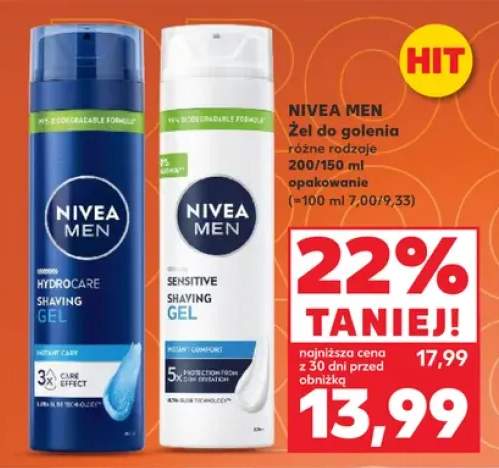 Żel do golenia Nivea Men Hydrocare +1 wariant