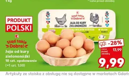 Jaja od kury zielononóżki Stąd takie Dobre!