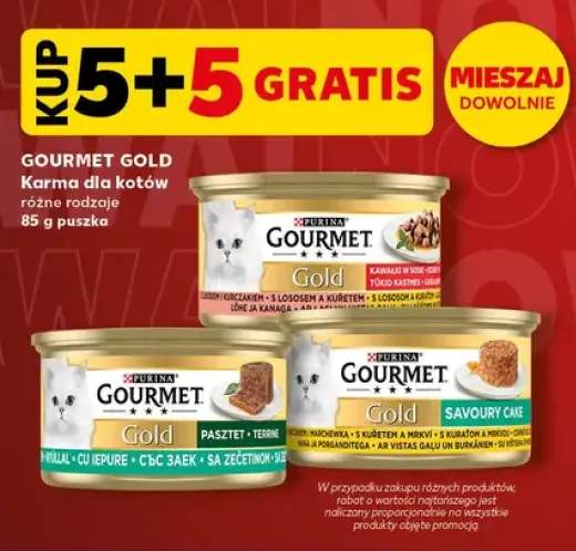 Karma dla kotów Gourmet Gold Kawałki w sosie z łososiem i kurczakiem +2 warianty