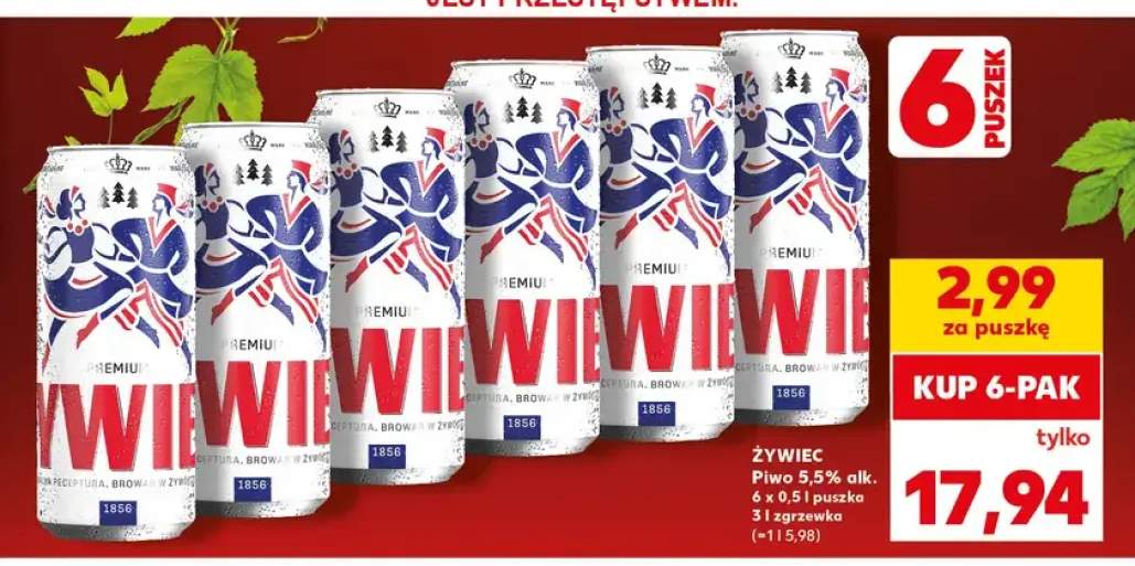 Piwo Żywiec Premium 6-pak 500 ml