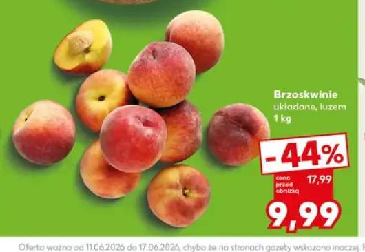 Brzoskwinie układane luzem