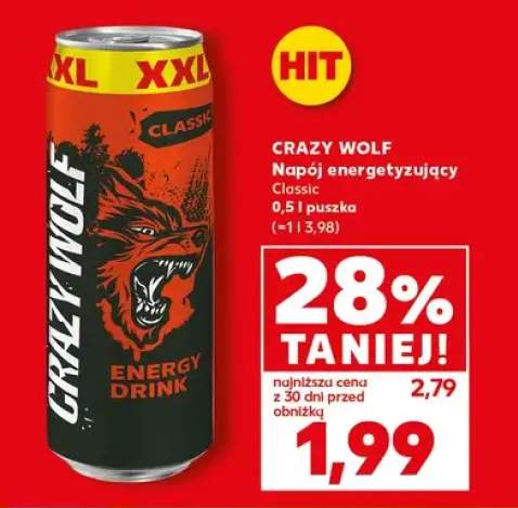 Napój energetyzujący Classic Crazy Wolf
