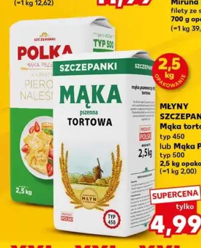 Mąka tortowa typ 450 Młyny Szczepanki +1 wariant
