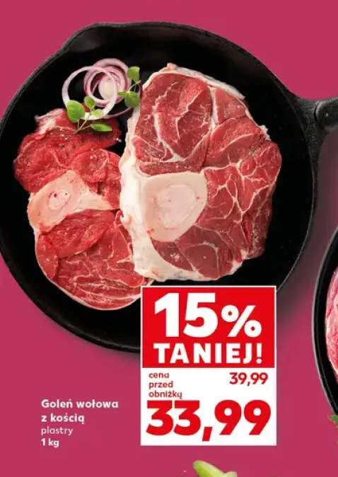 Goleń wołowa z kością plastry