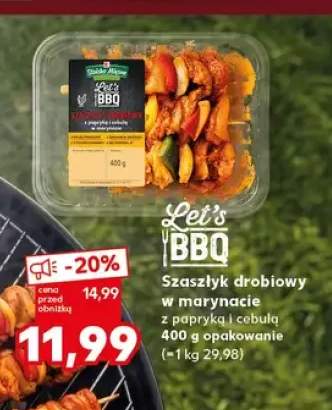 Szaszłyk drobiowy w marynacie z papryką i cebulą Let's BBQ