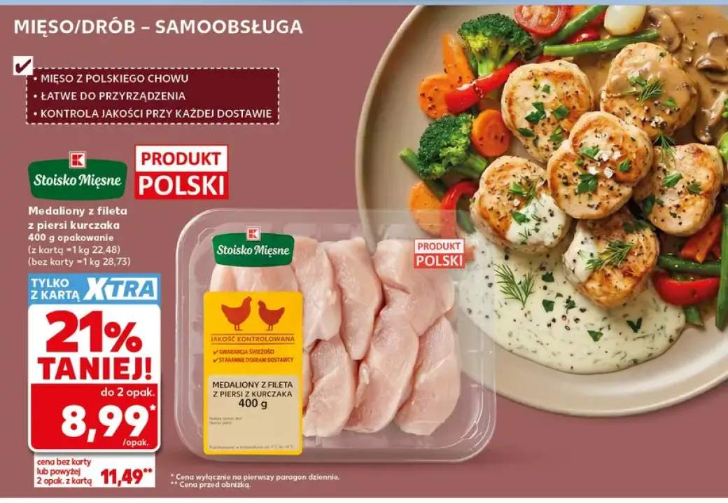 Medaliony z fileta z piersi kurczaka Stoisko Mięsne
