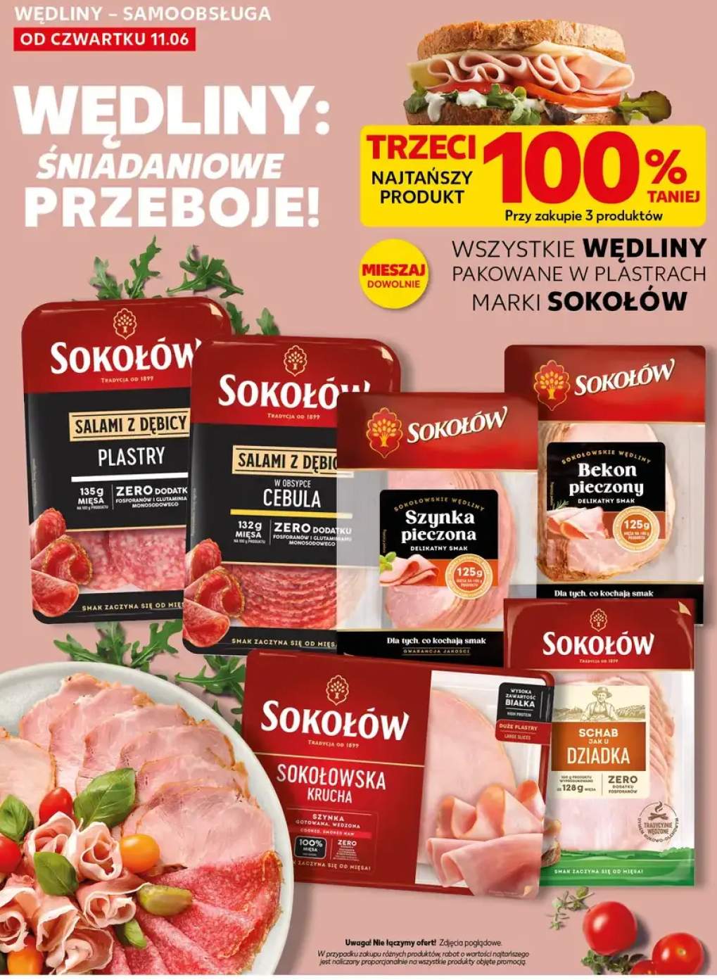 Salami z Dębicy Plastry Sokołów +5 wariantów