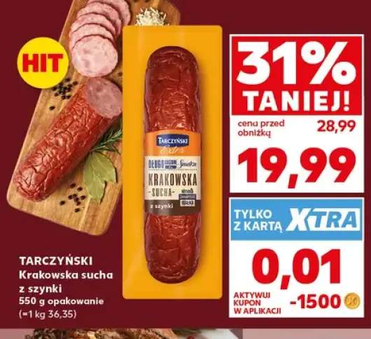Kiełbasa krakowska sucha z szynki Tarczyński
