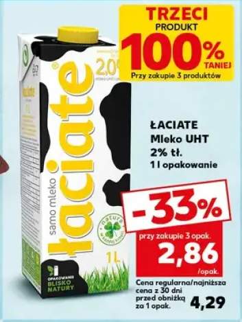 Mleko UHT Łaciate 2%