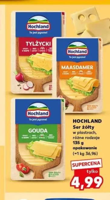 Ser żółty w plastrach Hochland Tylżycki +2 warianty