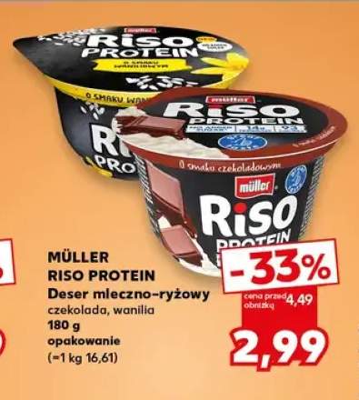 Deser mleczno-ryżowy Müller Riso Protein czekolada +1 wariant