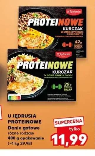 Danie gotowe U Jędrusia Proteinowe kurczak w sosie dyniowo-kokosowym +1 wariant