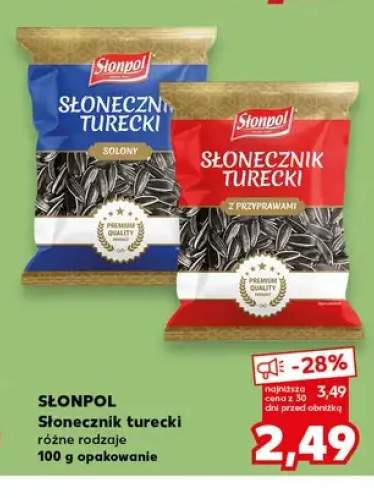 Słonecznik turecki solony Słonpol +1 wariant