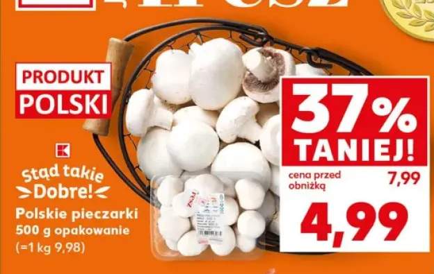 Pieczarki białe K-Stąd takie Dobre!
