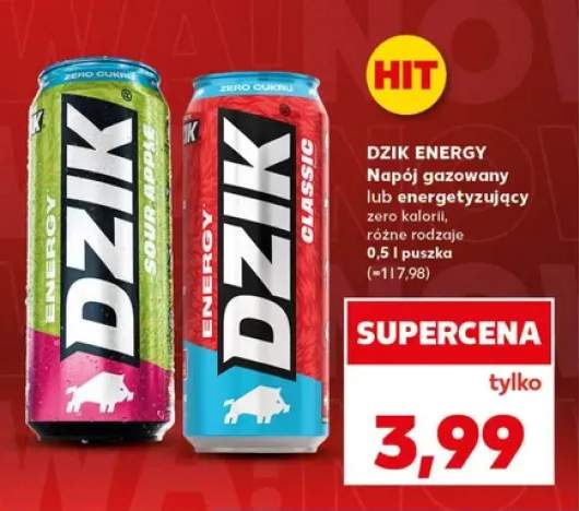 Napój energetyczny Dzik Energy Sour Apple +1 wariant