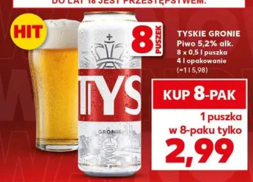 Piwo Tyskie Gronie 8-pak