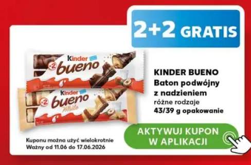 Baton podwójny z nadzieniem Kinder Bueno +1 wariant
