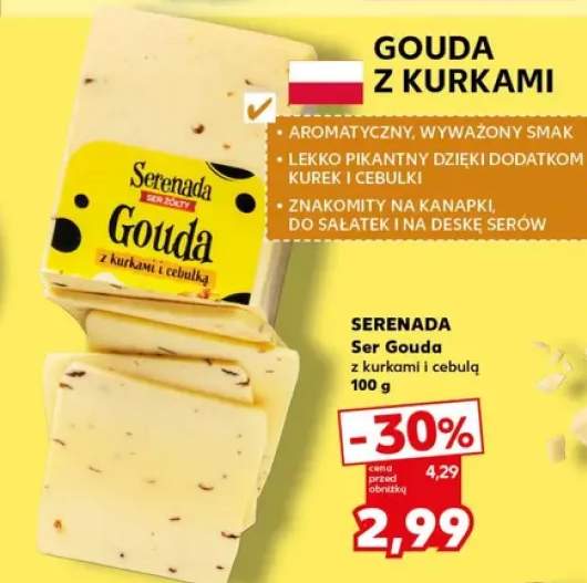 Ser Gouda z kurkami i cebulą Serenada