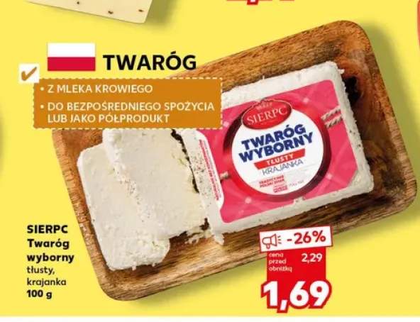 Twaróg wyborny tłusty krajanka Sierpc
