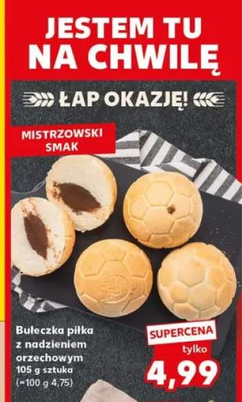Bułeczka piłka z nadzieniem orzechowym
