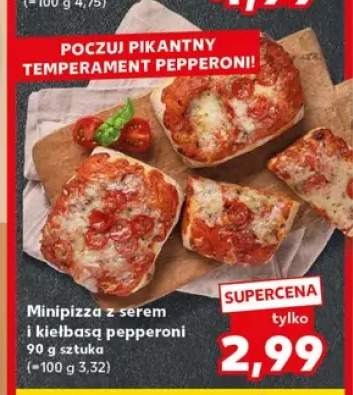 Minipizza z serem i kiełbasą pepperoni