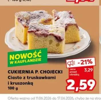 Ciasto z truskawkami i kruszonką Cukiernia P. Chojecki