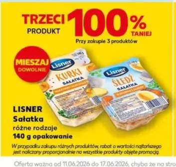 Sałatka warzywno-jajeczna z kurkami Lisner +1 wariant