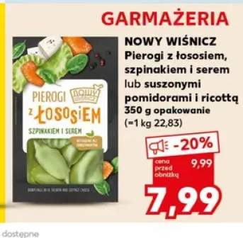 Pierogi z łososiem szpinakiem i serem Nowy Wiśnicz +1 wariant