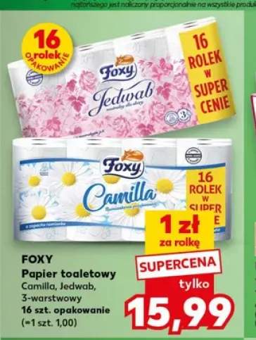 Papier toaletowy Foxy Camilla 3-warstwowy +1 wariant