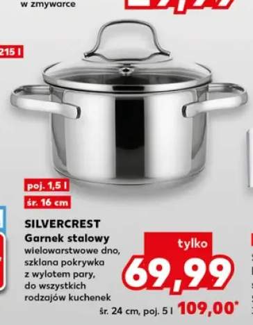 Garnek stalowy SILVERCREST 1,5 l