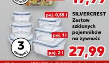 Zestaw szklanych pojemników na żywność SILVERCREST