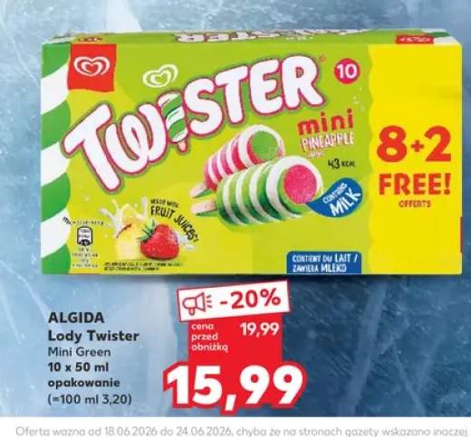 Lody Twister Mini Green Algida