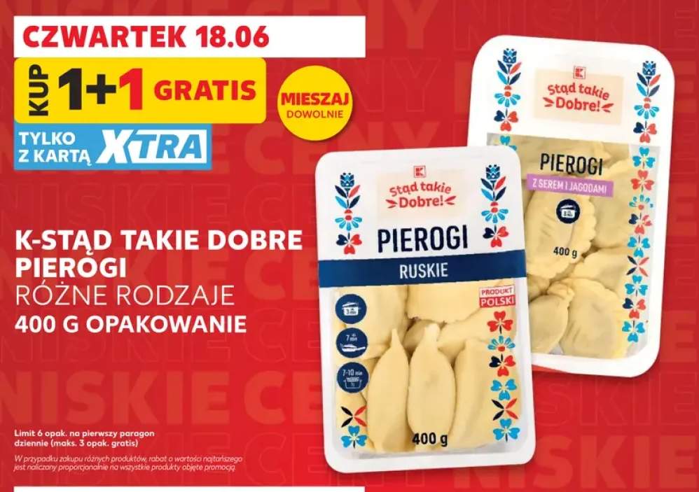 Pierogi ruskie K-Stąd Takie Dobre +1 wariant