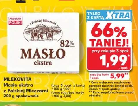 Masło ekstra Mlekovita z Polskiej Mleczarni