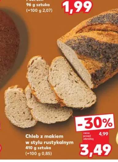 Chleb z makiem w stylu rustykalnym