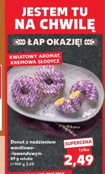 Donut z nadzieniem waniliowo-lawendowym
