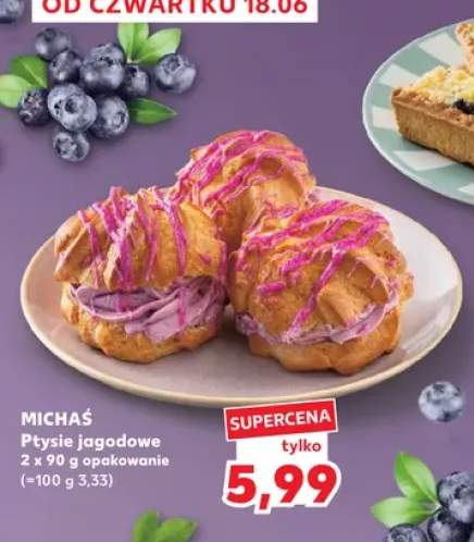 Ptysie jagodowe Michaś 2-pak