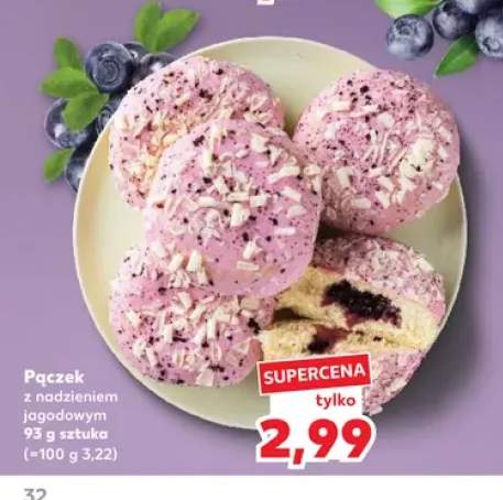 Pączek z nadzieniem jagodowym
