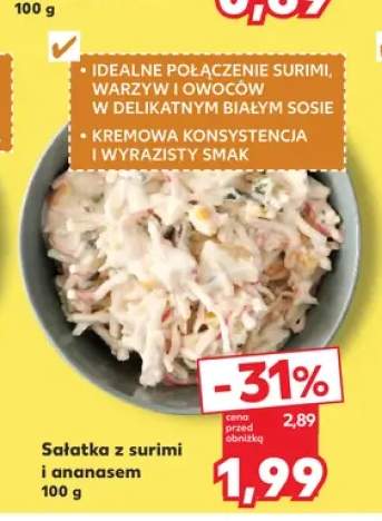 Sałatka z surimi i ananasem
