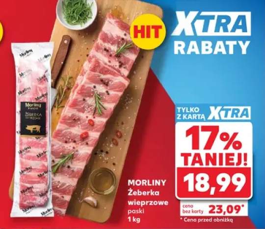 Żeberka wieprzowe paski Morliny