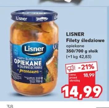 Filety śledziowe opiekane w zalewie octowej premium Lisner