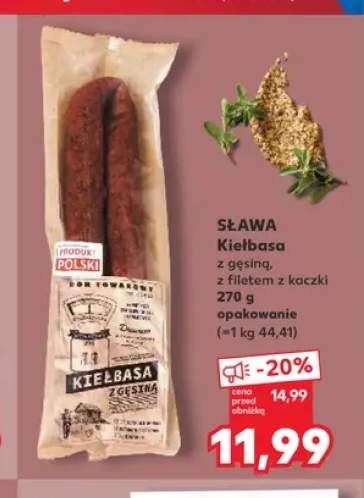 Kiełbasa z gęsiną Sława +1 wariant