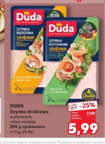Szynka wędzona drobiowa Duda +1 wariant