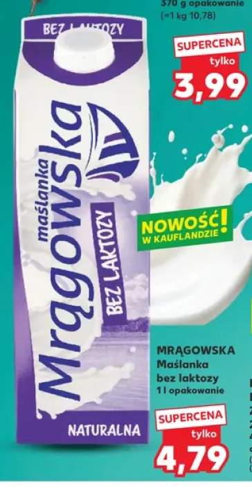 Maślanka bez laktozy naturalna Mrągowska